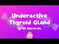 Hypothyroidism Underactive Thyroid Explained in 60 seconds