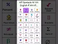 symbols name english words math symbols