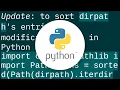 How do you get a directory listing sorted by creation date in python