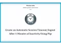 Create an Automatic Session After 1 Minutes of Inactivity Using PHP
