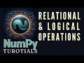 Relational and Logical Operation of Arrays NumPy Tutorials