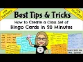 How to Create a Class Set of Bingo Games in 20 Minutes Best Tips Tricks