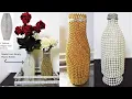 Plastic Bottles Turned into Flower Vases Dollar Tree DIY Glam Home Decor