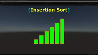 Sorting an Array using Insertion Sort C Unity Game Engine