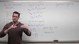 Solving Logarithmic Equations With Exponentials Precalculus College Algebra 63 