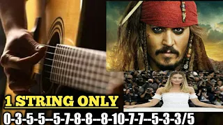 Download Pirates Of The Caribbean single string EasyGuitar Tabs Lesson|Pirates Of The Caribbean With 1 string MP3