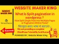 How to create split pagination in WordPress How to set custom pagination in same content page