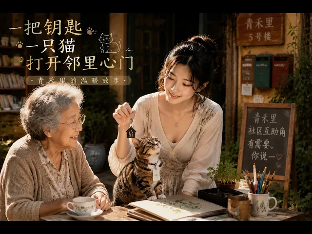 猫咪叼来一把钥匙,撬开整栋楼的温情|老小区“青禾里”的邻里奇遇
