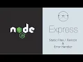 Node js Express js How to serve static files favicon Error handling