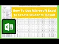How To Use Microsoft Excel To Create Result Sheet