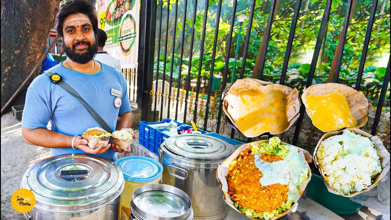 Famous Brahmin Man Selling Breakfast Brahmana Prasadam Food Rs. 30/- Only l Bangalore Street Food