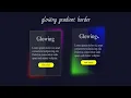 Glowing gradient border hover effects using HTML CSS only