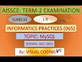 L-9 INFORMATICS PRACTICES 065 Class-12 Term-2