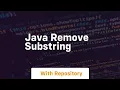 java remove substring