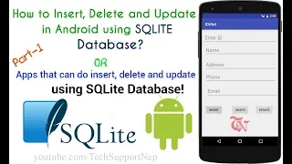 How to Insert Delete and Update in SQLite Database using Android Part-1 With Source Code