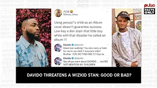 davido threatens a wizkid stan good or bad pulse facts only