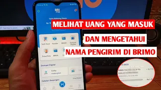 cara cek uang yang masuk dan nama pengiriman di brimo