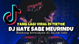 Download DJ HATE SABE MEURINDU VIRAL TIKTOK - DJ MANTONG TERSIMPAN DI DALAM HATE REMIX SLOW MP3