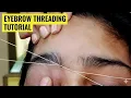 Thick to medium shape eyebrows threading tutorial threading KOMAL CHAUDHARY MAKEOVER