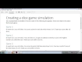 Creating dice game simulations using a spreadsheet
