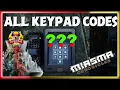 All Keypad CODES Miasma Chronicles