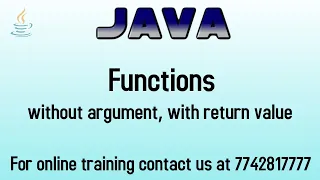 function without argument with return value in java in hinglish