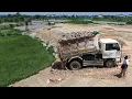 Download Lagu Just New Project Filling Up On Higher Land To Delete Flooded Land By KOMATSU Bulldozer And Trucks