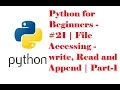 Python for Beginners - File Accessing