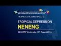Press Briefing Tropical Depression NENENG Issued at 11 00 PM August 19 2026 - Wednesday