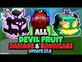 All Devil Fruit Damage and Showcase 600 Mastery Update 27 6 Blox Fruits