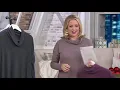 Cuddl Duds Stretch Thermal Handkerchief Cowl Neck Long Sleeve Top on QVC