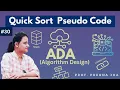Quick Sort Pseudo Code