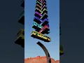 Download Lagu Mixed Rainbow Colour Cars \u0026 Buses Fall Crash - BeamNG.Drive