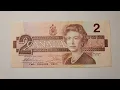 Canada 1986 2 dollar note