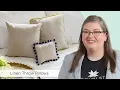 How to Make Linen Throw Pillows - Free Project Tutorial