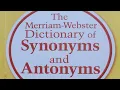 Sean DAY 1 43 The Merriam-Webster Dictionary of Synonyms Antonyms
