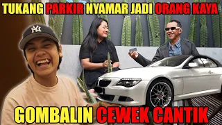 TUKANG PARKIR JADI ORANG KAYA MENDADAK‼️LANGSUNG GODAIN CEWEK CANTIK