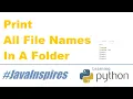 How To Print All File Names And Sub Folder Names In A Folder In Python Java Inspires