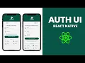 Auth UI React Native Speed Code Sign In Sign Up