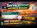 Hide Variables in Multi Row Variable Set ServiceNow Australia Release