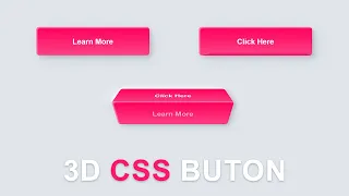 How to Make 3D Button Using HTML and CSS CSS Button Animation CSS Effects