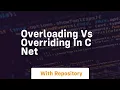 overloading vs overriding in c net