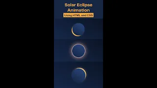 solar eclipse animation using HTML and CSS Learn Html CSS Animation
