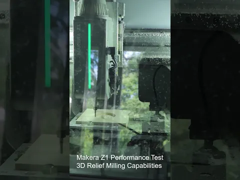 Makera Z1 3D Relief Milling Test #Shorts