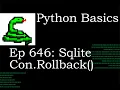 Python Basics Tutorial Sqlite Connection Rollback Function