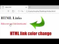 Web designing Lec 51 HTML link color change Changing hyperlink color