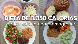 Tudo que como para emagrecer | cardápio de 1.350 calorias | já eliminei -18 Kg