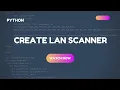Make Local network scanner tool using python