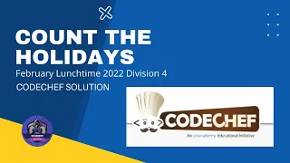 Count the Holidays Problem Code SUNDAY CodeChef Solution Python3