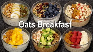 6 High Protein Oats Breakfast Recipe | Easy Overnight oats | Breakfast Recipe